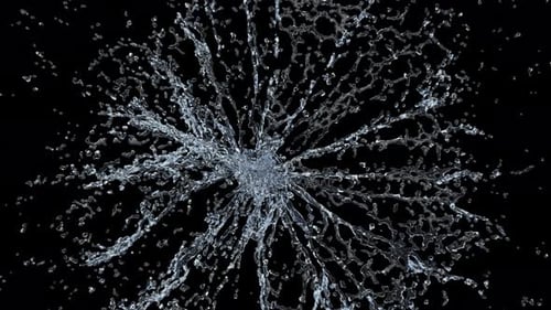 High-Speed Dynamic Water Splash Burst Animation