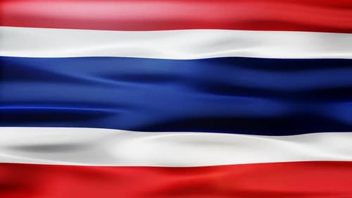 Waving Flag of Thailand Seamless Loop
