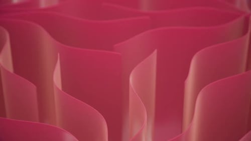 Seamless Looping Abstract Pink Wavy Fluid Motion Background