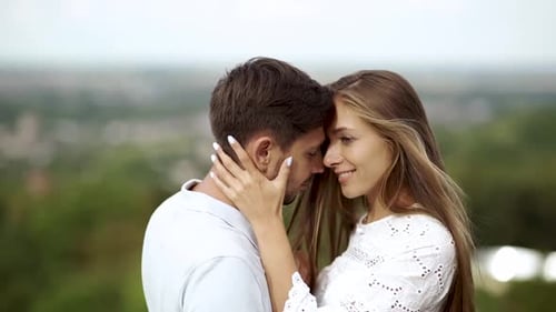 Affectionate Couple Sharing a Tender Moment