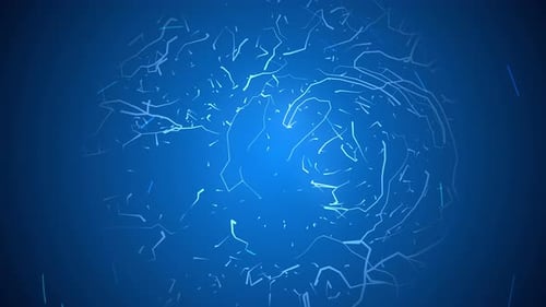 Futuristisches leuchtendes abstraktes Gehirn auf medizinischem blauem Hintergrund