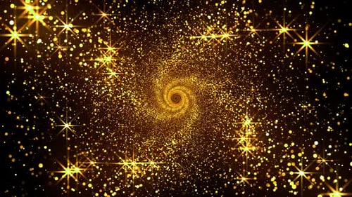 Glittering Gold Tunnel 4K