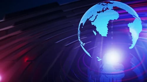 3D World News Background Loop B02