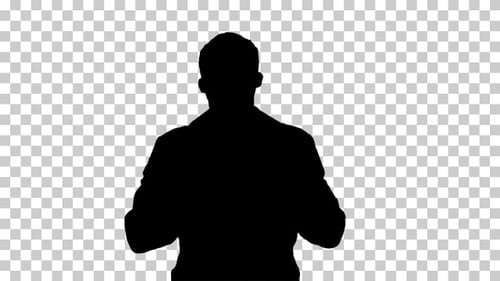 Silhueta médica caminhando, Alpha Channel