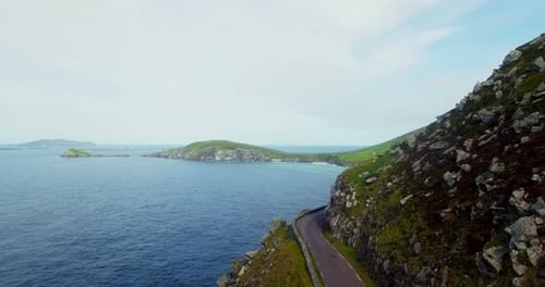 View of beautiful coastal landscape 4k