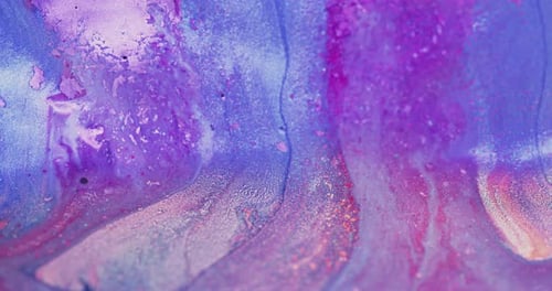 Swirling Abstract Paint Background in Purple and Blue