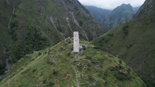 Vue aérienne de l'ancien bâtiment funéraire Tsoy Pede
