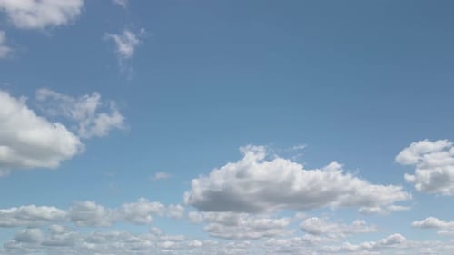 White clouds in the blue sky