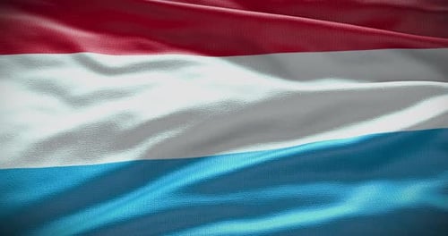 Luxembourg Flag Waving Seamless Loop