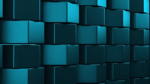 Abstract 3D Cubes Pulsating Wall Background