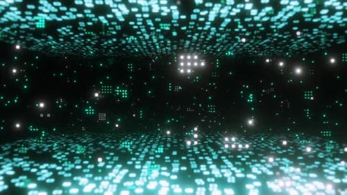Futuristic Digital Data Stream Loop Background