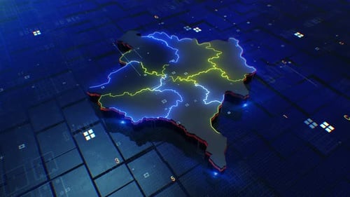 Kosovo-Karte 4k Schleife