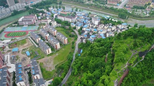 Aerial View of Songtao Miao Autonomous County, Guiyang, China