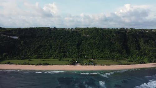 Nyang Nyang Beach cliff parallax with clouds