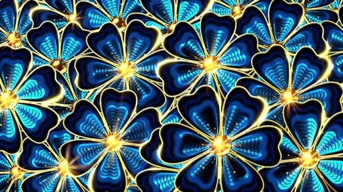 Blaue gelbe Blumen