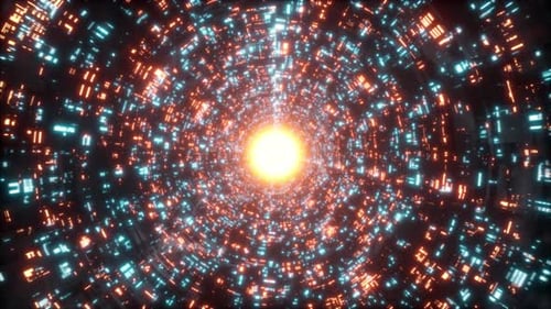 Glowing High Tech Tunnel 4K 01