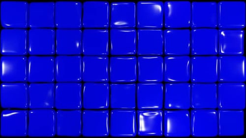 Abstract Blue Wavy Squares Grid Background Seamless Loop