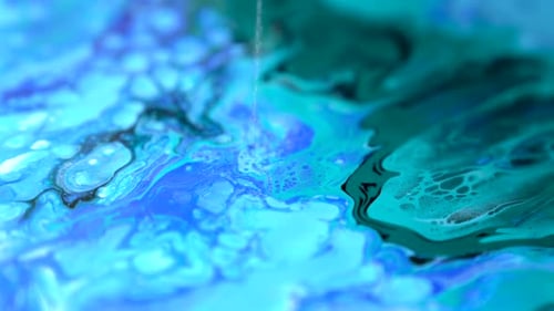 Processus de dessin : fabrication de peinture acrylique liquide abstraite