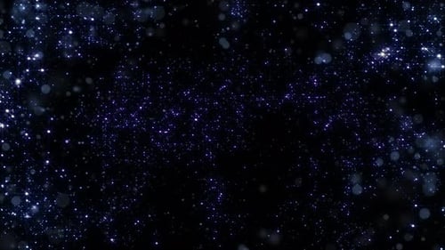 Abstract Blue Glitter Particles Animated Background