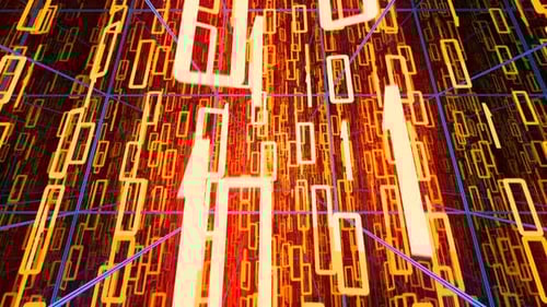 Animation infinie de code binaire flottant infini basé sur 0 et 1. Bouclable.
HD