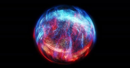 Dynamic Abstract Energy Sphere Motion Background