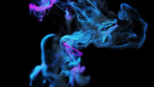 Dynamic Abstract Fluid Light Particles Animation