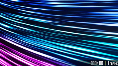 Vibrant Neon Light Streaks Loop Background
