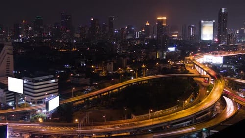 Verkehr, Stadt, Nacht