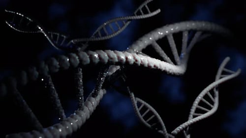 Abstract DNA Double Helix Animation for Science