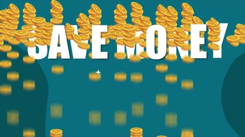 Sparen Sie Geld und Goldmünzen Fallings 4K