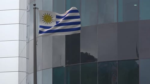 Fondo de bandera de Uruguay 4K