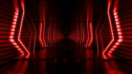 Corredor de laço de cor vermelha