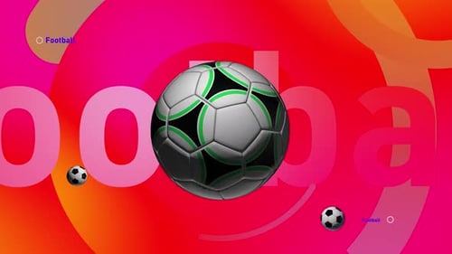 Animated Soccer Ball Rotation with Dynamic Gradient Background