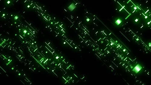 Abstract Grid Box Lights Green 01