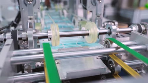 Face Mask Production Line in Modern Factory