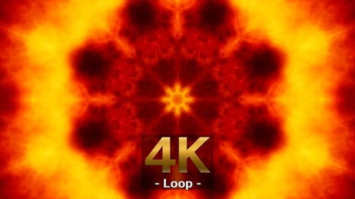 Abstract Flame Kaleidoscope Loop 4K 01
