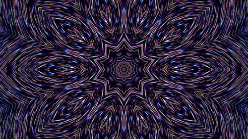 Abstract Geometric Kaleidoscope Light Patterns Loop Background