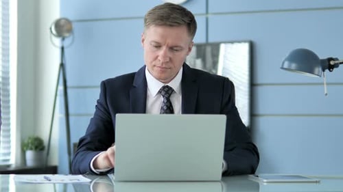 Businessman Leaving Office