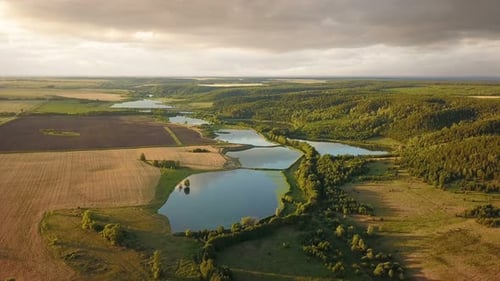 Country Lake From Above