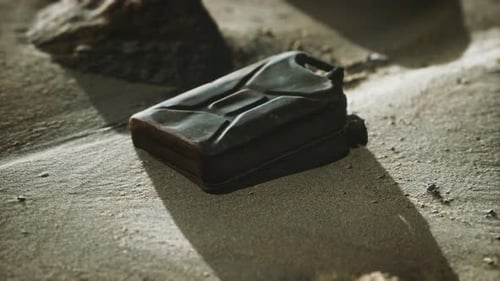 Old Rusty Fuel Canister in the Desert