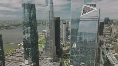 Aerial View of Skyscrapers and Buildings
