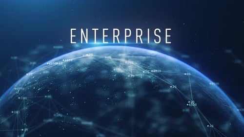 Futuristic Digital Earth Global Network Title Reveal