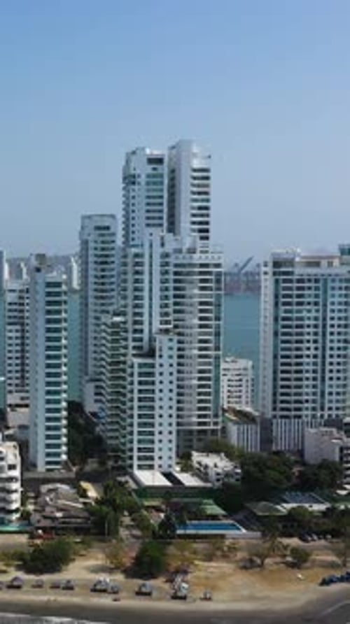 The Cartagena Colombia Aerial Vertical View
