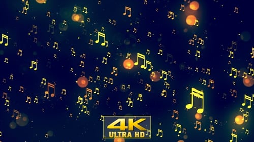 Seamless Looping Animated Music Notes Background