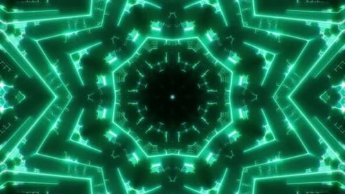 Shining Green Laser Beam Light Kaleidoscope Loop 4K 06