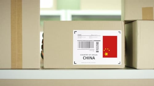 Parcel with Products From China