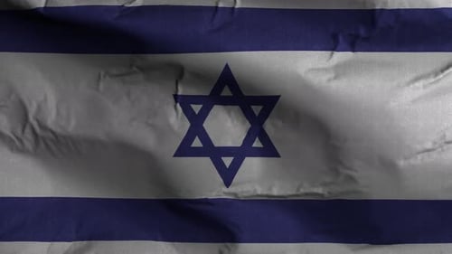 Realistic Waving Israeli Flag Animation