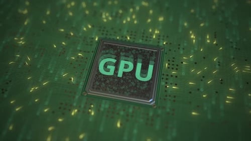 GPU Text on a Computer Processor
