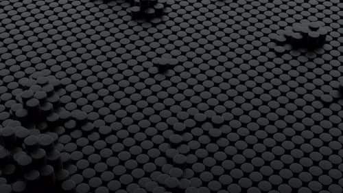 Abstract 3D Geometric Cylinders Waving Background Animation