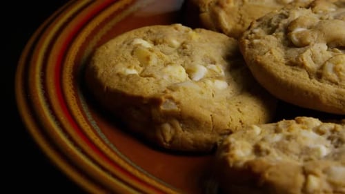 Cookies on Plate Close Up
